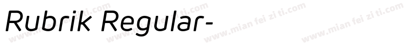 Rubrik Regular字体转换